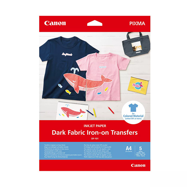 Canon T-shirt transferfolie A4 | dark textiles | Canon DF-101 | 5 ark 4006C002 154052 - 1