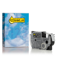 Casio XR-12ABK | vit text - svart märkband | 12mm (varumärket 123ink) 056359