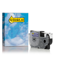 Casio XR-12ASLV | grå text - pastelllila märkband | 12mm (varumärket 123ink) 056432