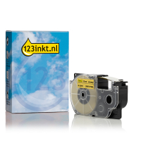 Casio XR-12GYW | svart text - gul märkband | 12mm (varumärket 123ink) 056410