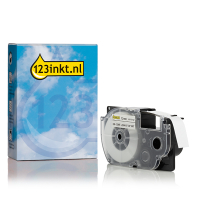 Casio XR-12WE | svart text - vit märkband | 12mm (varumärket 123ink) 056342