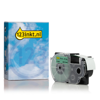 Casio XR-18GN | svart text - grön märkband | 18 mm (varumärket 123ink) 056366