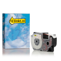 Casio XR-18WER | röd text - vit märkband | 18mm (varumärket 123ink) 056374