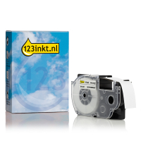 Casio XR-18WE | svart text - vit märkband | 18mm (varumärket 123ink) 056362