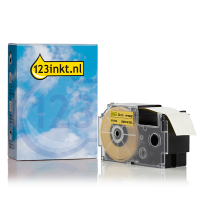 Casio XR-24BU | svart text - blå märkband | 24mm (varumärket 123ink) 056384