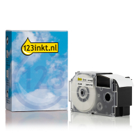 Casio XR-24WE | svart text - vit märkband | 24mm (varumärket 123ink) 056382