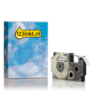 Casio XR-3X | svart text - transparent märkband | 3,5mm (varumärket 123ink) 056313