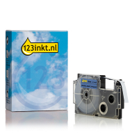 Casio XR-6BU | svart text - blå märkband | 6mm (varumärket 123ink) 056318