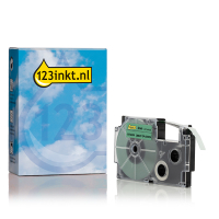 Casio XR-6GN | svart text - grön märkband | 6mm (varumärket 123ink) 056320