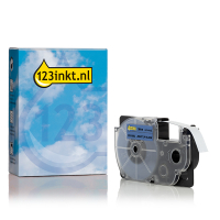 Casio XR-9BU | svart text - blå märkband | 9 mm (varumärket 123ink) 056324