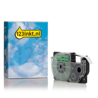 Casio XR-9GN | svart text - grön märkband | 9mm (varumärket 123ink) 056326