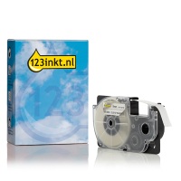 Casio XR-9XS | silver text - transparent märkband | 9mm (varumärket 123ink) 056332