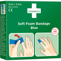 Cederroth Soft Foam Bandage blå 3cm x 4,5m 361569