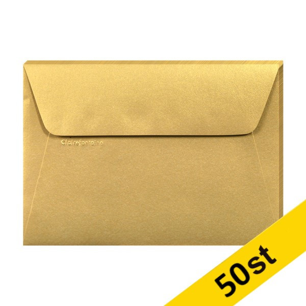 Clairefontaine ​​​​​​​​​​​​​​​​​​​​​Kuvert 120g C6 | guld | Clairefontaine 26086C | 50st  424783 - 1