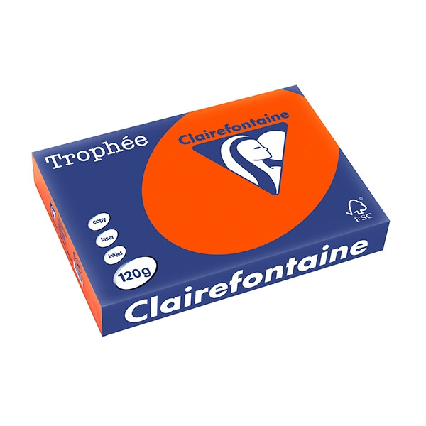 Clairefontaine ​​​​​​​120g A4 papper | kardinalröd | Clairefontaine | 250 ark 1217C 250080 - 1