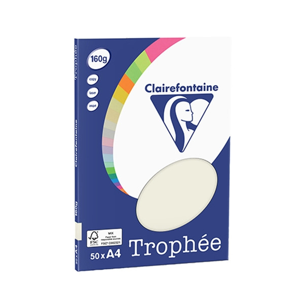 Clairefontaine ​​​​​​​160g A4 papper | pärlgrå | Clairefontaine 4168C | 50 ark 4168C 250063 - 1