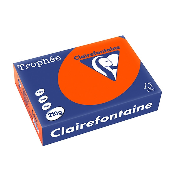 Clairefontaine ​​​​​​​210g A4 papper | kardinalröd | Clairefontaine | 250 ark 2207C 250097 - 1