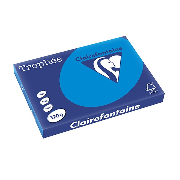 Clairefontaine 120g A3 papper | karibisk blå | Clairefontaine | 250 ark 1381C 250139 - 1