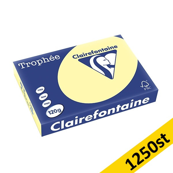 120g A4 papper | gul | Clairefontaine 1248PC | 1,250 ark [10kg] 250415 - 1