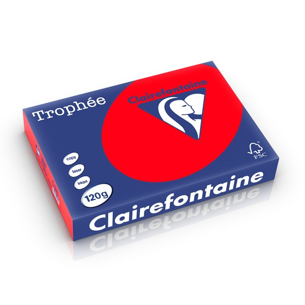 Clairefontaine 120g A4 papper | korallröd | Clairefontaine | 250 ark 1227C 250209 - 1