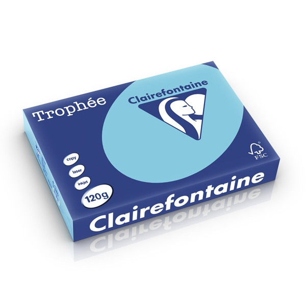 Clairefontaine 120g A4 papper | ljusblå | Clairefontaine | 250 ark 1282C 250204 - 1