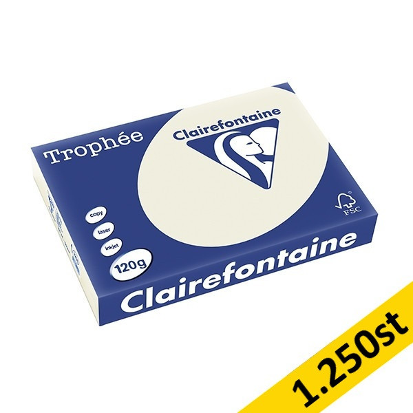 120g A4 papper | pärlgrå | Clairefontaine 1201PC | 1,250 ark [10kg] 250480 - 1