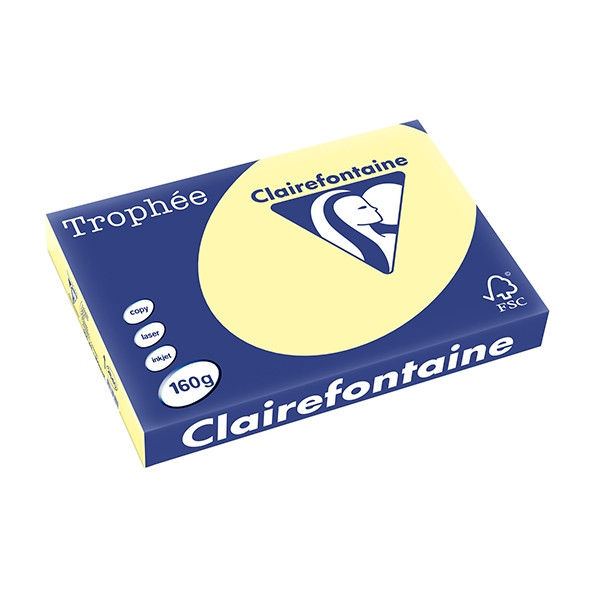 Clairefontaine 160g A3 papper | gul | 250 ark | Clairefontaine 2640C 250147 - 1