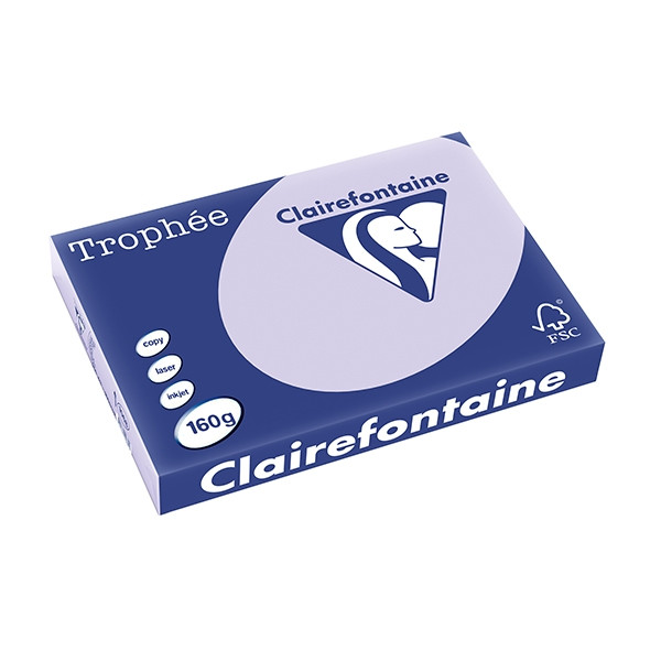 Clairefontaine 160g A3 papper | lila | 250 ark | Clairefontaine 1068C 250149 - 1