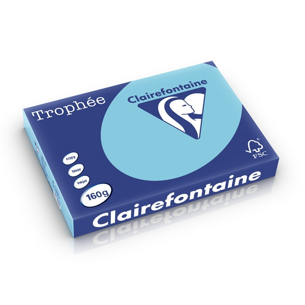 Clairefontaine 160g A3 papper | ljusblå | 250 ark | Clairefontaine 1112C 250277 - 1