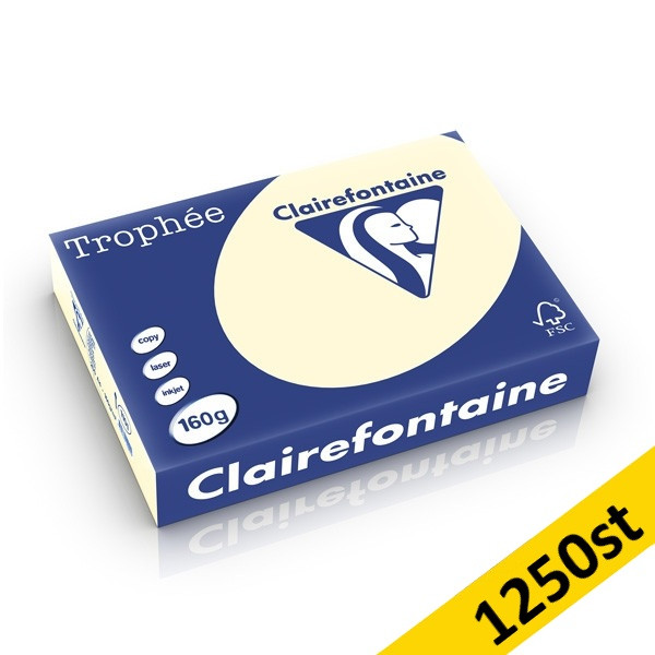 160g A4 papper | gräddvit | Clairefontaine 1101PC | 1,250 ark [13kg] 250402 - 1