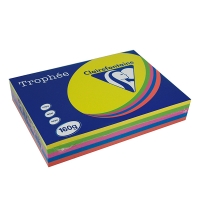 Clairefontaine 160g A4 papper | intensiv gul/grön/orange/blå/rosa | Clairefontaine 1713C | 50 ark x5⭐ 1713 250030