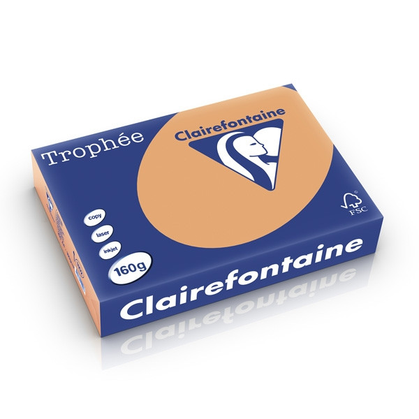 Clairefontaine 160g A4 papper | karamell | 250 ark | Clairefontaine 1102C 250235 - 1