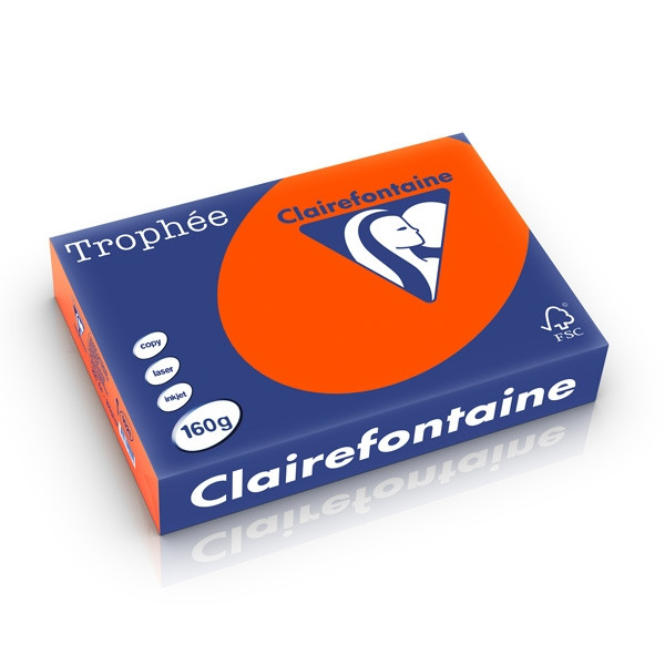 Clairefontaine 160g A4 papper | kardinalröd | Clairefontaine 1021PC  | 250 ark 1021C 250255 - 1