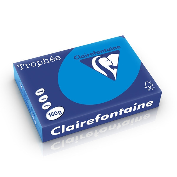 Clairefontaine 160g A4 papper | karibisk blå | Clairefontaine | 250 ark 1022C 250261 - 1