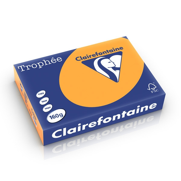 Clairefontaine 160g A4 papper | orange | 250 ark | Clairefontaine 1042C 250236 - 1