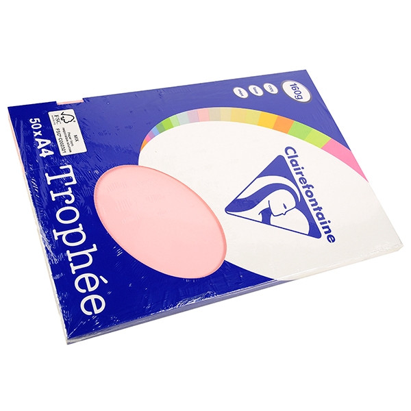Clairefontaine 160g A4 papper | rosa | 50 ark | Clairefontaine 4153C 250019 - 1