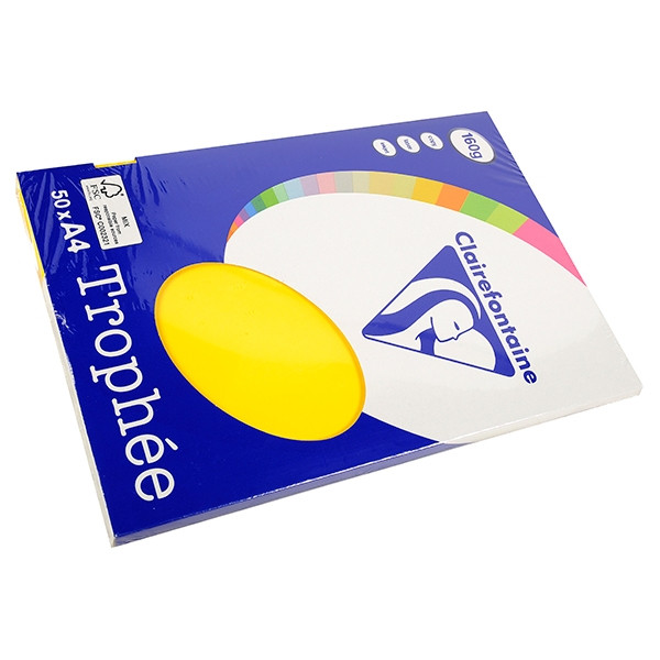 Clairefontaine 160g A4 papper | solgul | Clairefontaine | 50 ark 4167C 250028 - 1