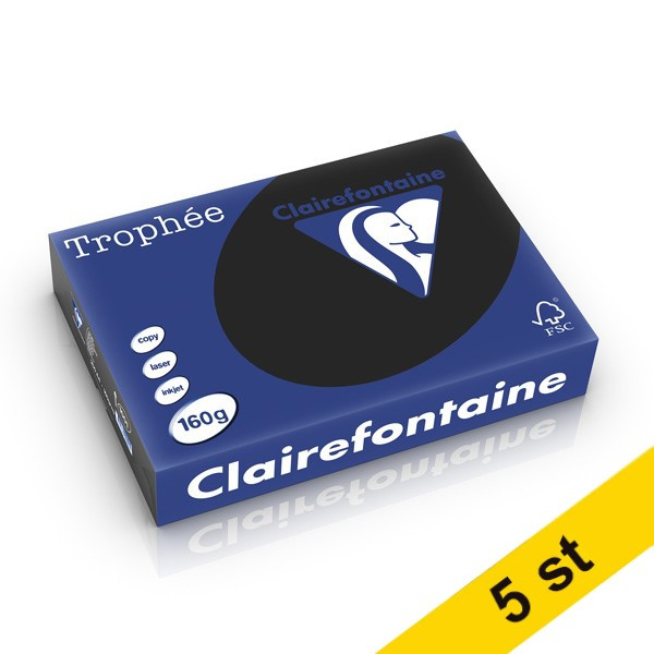 Clairefontaine 160g A4 papper | svart | Clairefontaine 1001PC | 1250 ark [13kg]  250412 - 1