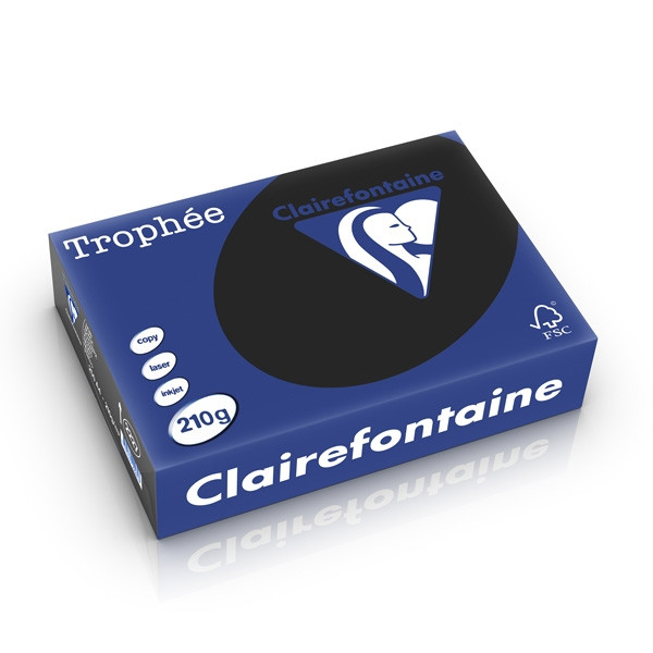 Clairefontaine 210g A4 papper | svart | 250 ark | Clairefontaine 2227C 250285 - 1
