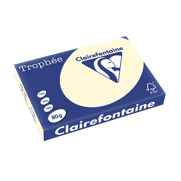 Clairefontaine 80g A3 papper | elfenben | 500 ark | Clairefontaine 1252C 250107 - 1