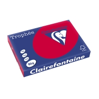 Clairefontaine 80g A3 papper | körsbärsröd | Clairefontaine | 500 ark 1895C 250117