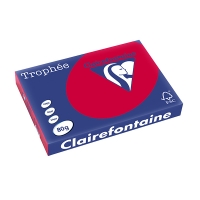 Clairefontaine 80g A3 papper | körsbärsröd | Clairefontaine 1895PC | 500 ark 1895C 250117