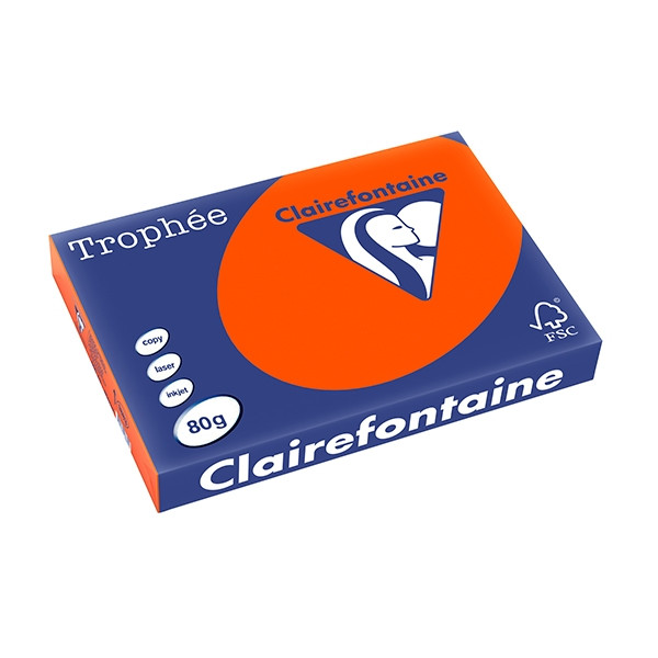 Clairefontaine 80g A3 papper | kardinalröd | Clairefontaine | 500 ark 1883C 250116 - 1