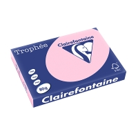 Clairefontaine 80g A3 papper | rosa | 500 ark | Clairefontaine 1888C 250111
