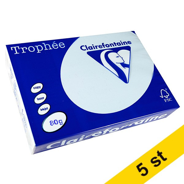 Clairefontaine 80g A4 papper | azurblå | Clairefontaine 1971PC | 2500 ark [13kg]  250408 - 1