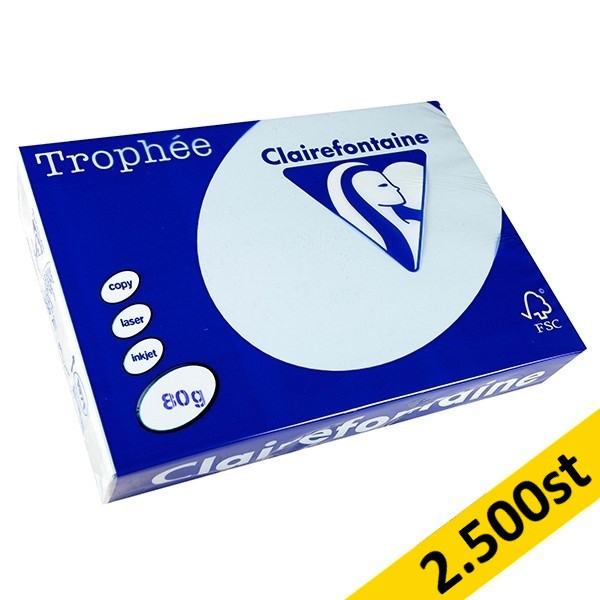 80g A4 papper | azurblå | Clairefontaine 1971PC | 2,500 ark [13kg] 250408 - 1