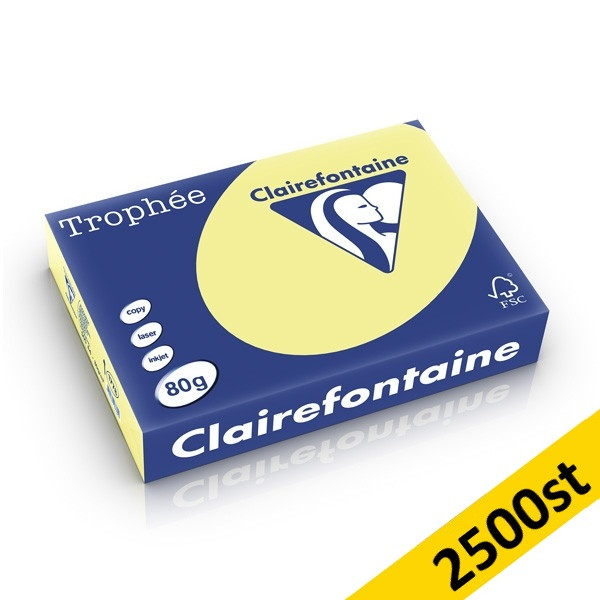 80g A4 papper | citrongul | Clairefontaine 1778PC | 2,500 ark [13kg] 250413 - 1