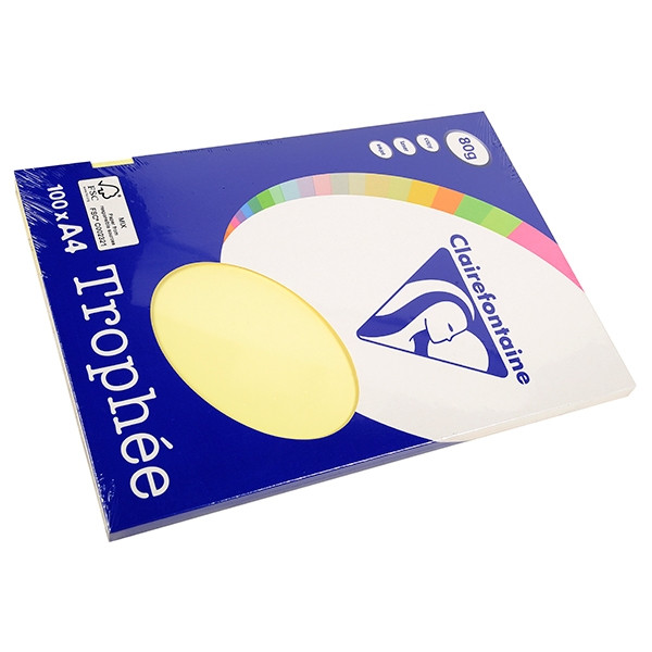 Clairefontaine 80g A4 papper | gul | 100 ark | Clairefontaine 4107C 250003 - 1