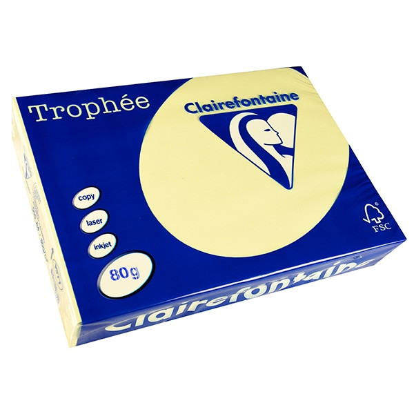 Clairefontaine 80g A4 papper | gul | Clairefontaine | 500 ark 1977C 250032 - 1
