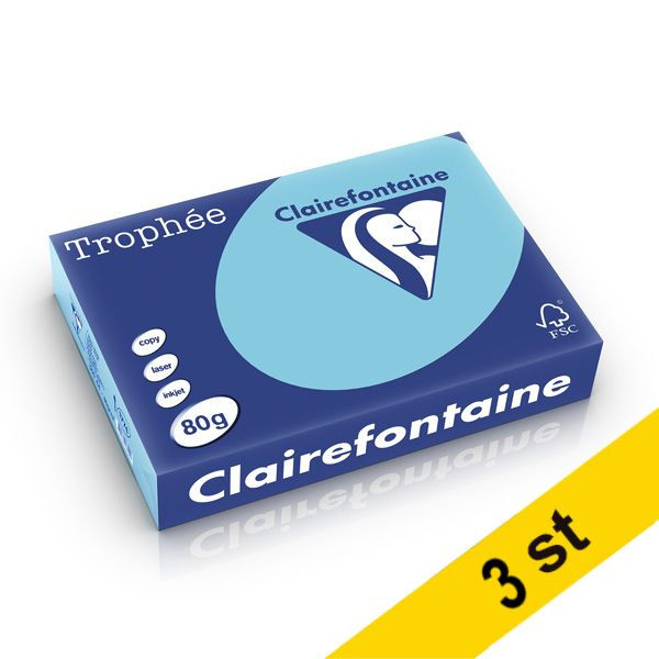 80g A4 papper | himmelsblå | Clairefontaine 1774PC | 1,500 ark [7.5kg] 340040 - 1